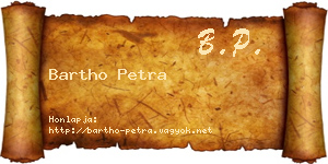 Bartho Petra névjegykártya